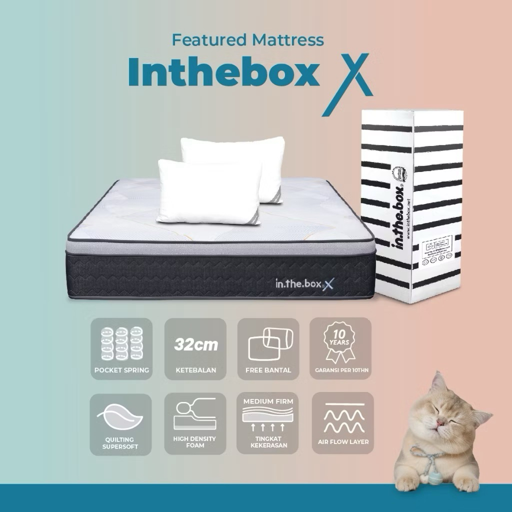 kasur in the box x (pocket plush top) second