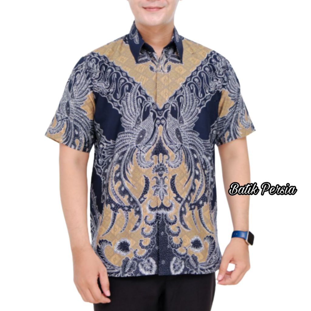Kemeja Batik Tulis Pria Tebal Premium Lengan Pendek Lapis Furing || Baju Batik Pria