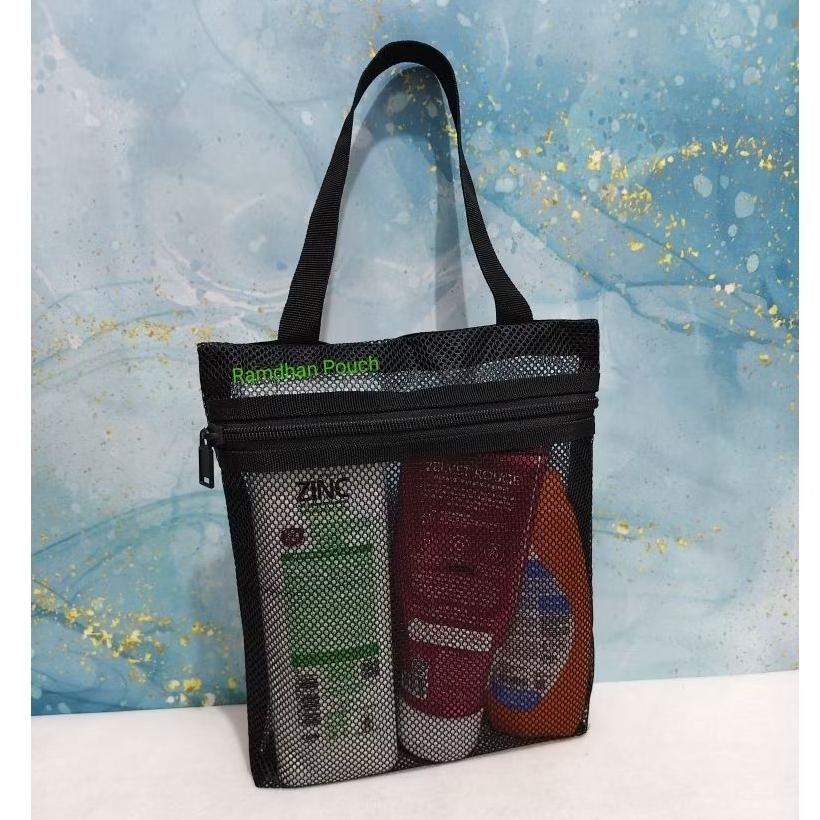 Pouch Bag Alat Mandi Jaring Polister Multifungsi
