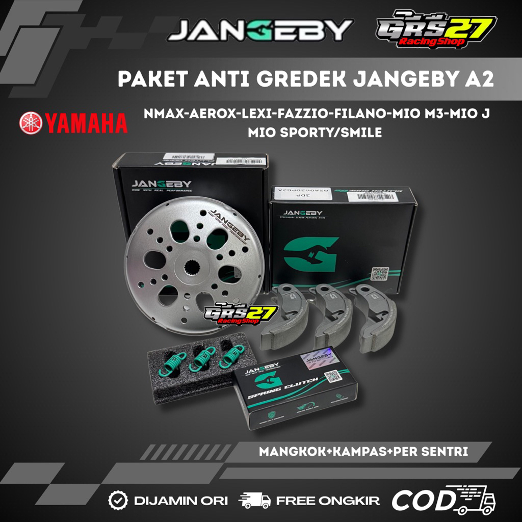 PAKET ANTI GREDEK JANGEBY A2 MANGKOK SET KAMPAS GANDA DAN PER SENTRI JANGEBY NMAX AEROX LEXY FAZZIO 