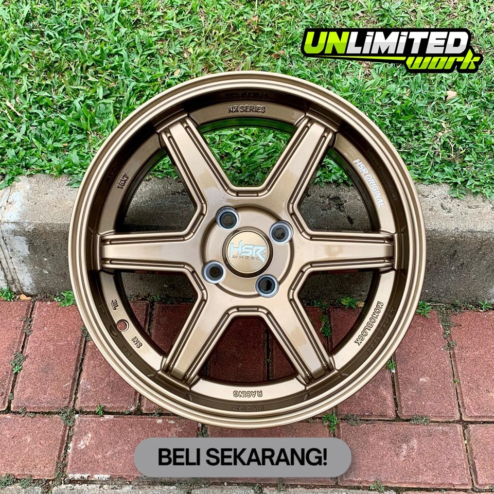 Velg Model TE37 Ring 16 Tampilan Sporty HSR Minas R16 Pelek Mobil VF3 Byd Atto Brio Mobilio March