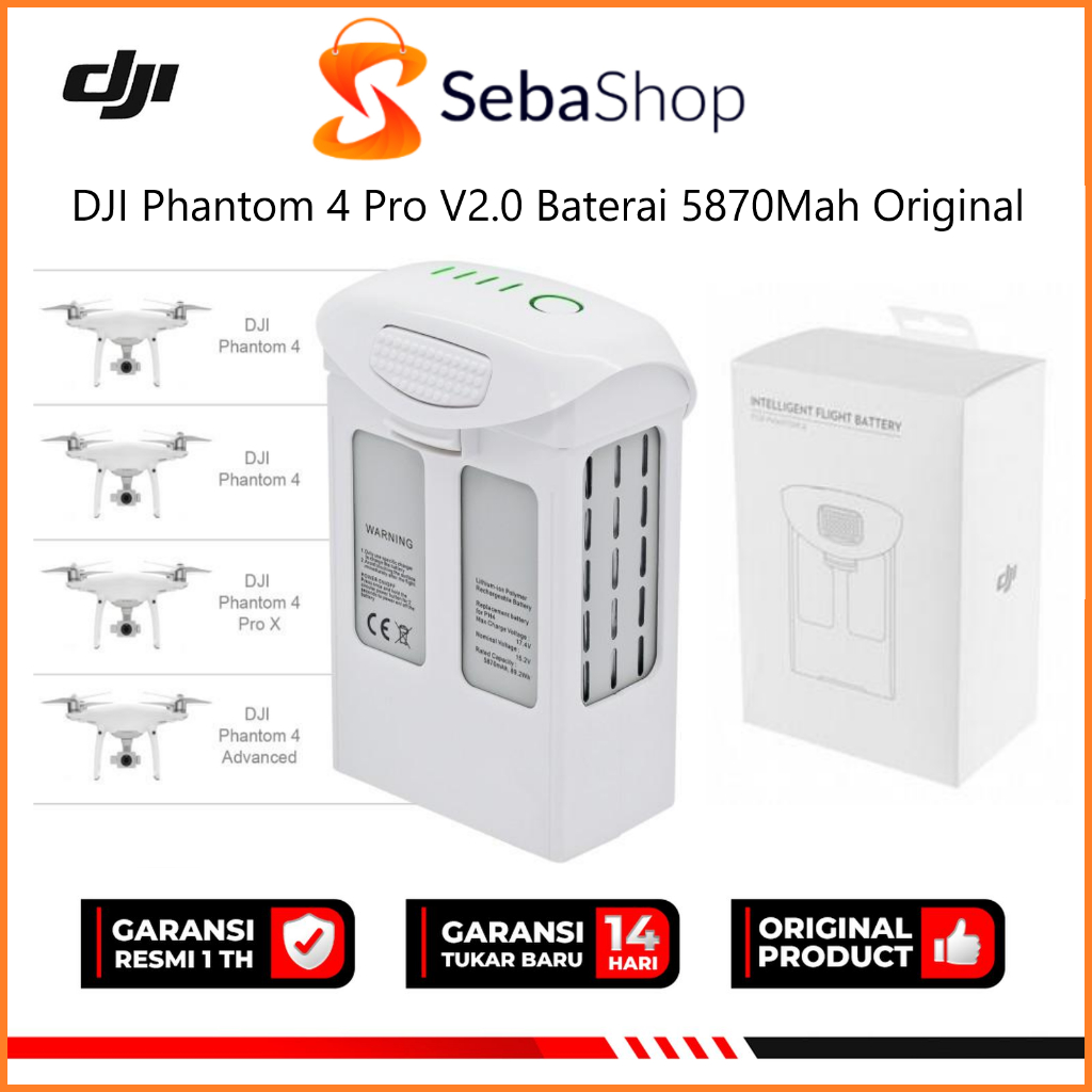 DJI Phantom 4 Pro V2.0 Baterai 5870Mah Original New - Battery DJI Phantom 4 Pro Battery Drone