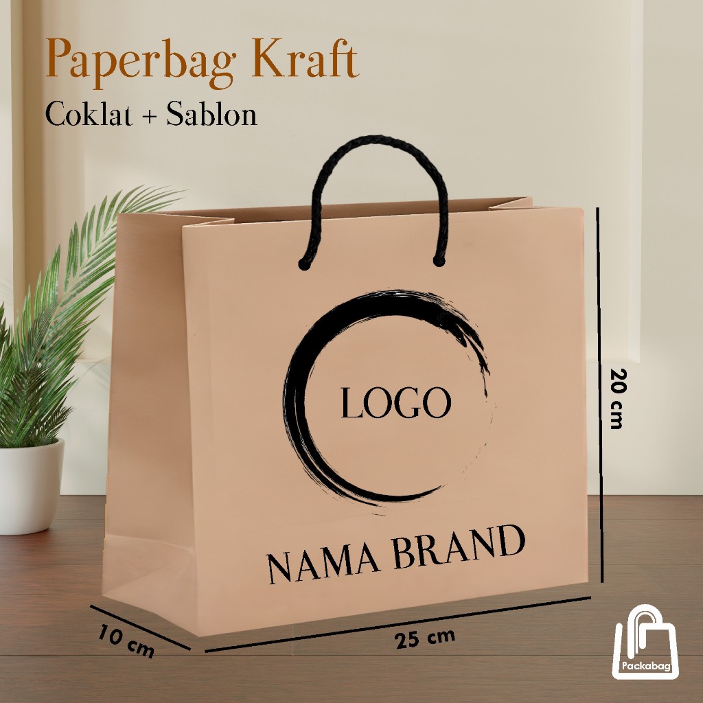 Cetak Paper Bag Custom Sablon Nama | Tas Souvenir Pernikahan Hajatan & Hampers Murah - Minim 200 Pcs