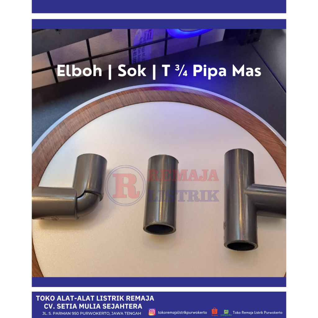 Knee Elboh | Sok | T Paralon 3/4 inch PIPA MAS