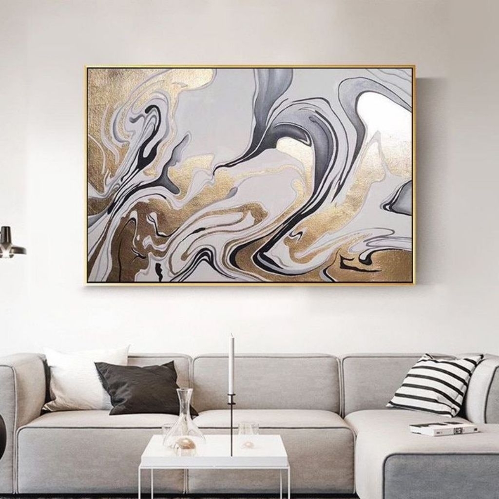 lukisan abstrak minimalis modern