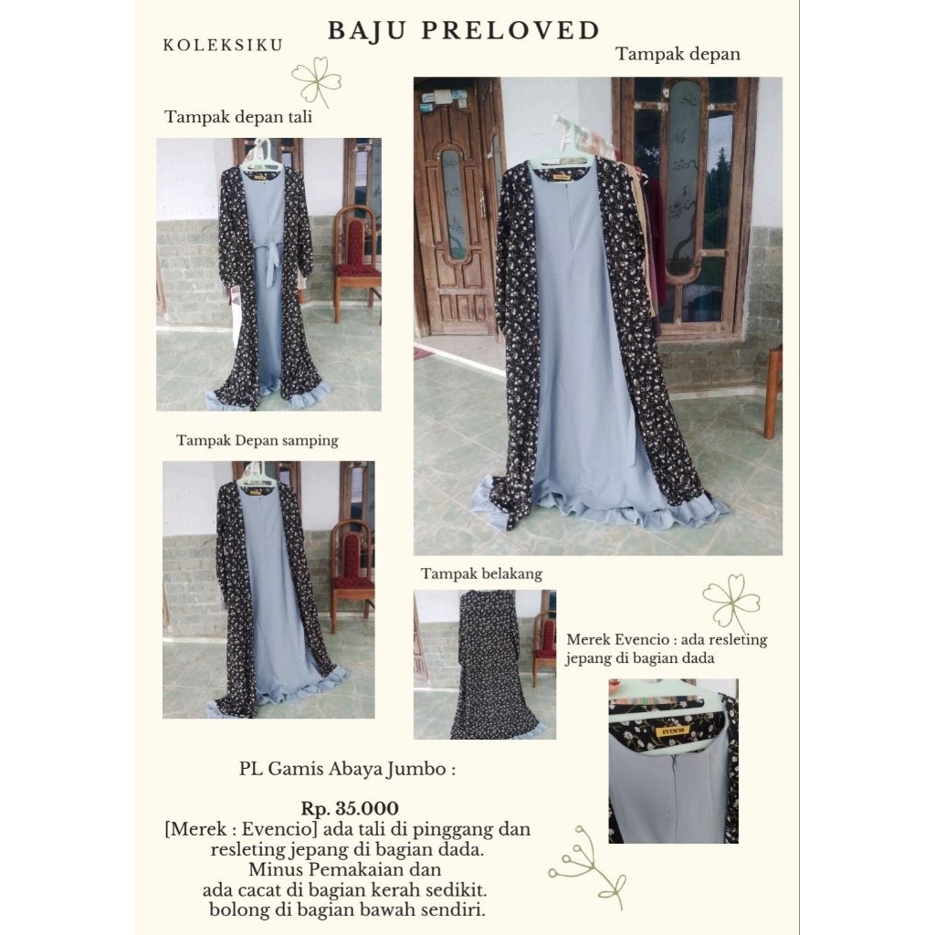 Gamis abaya motif tali