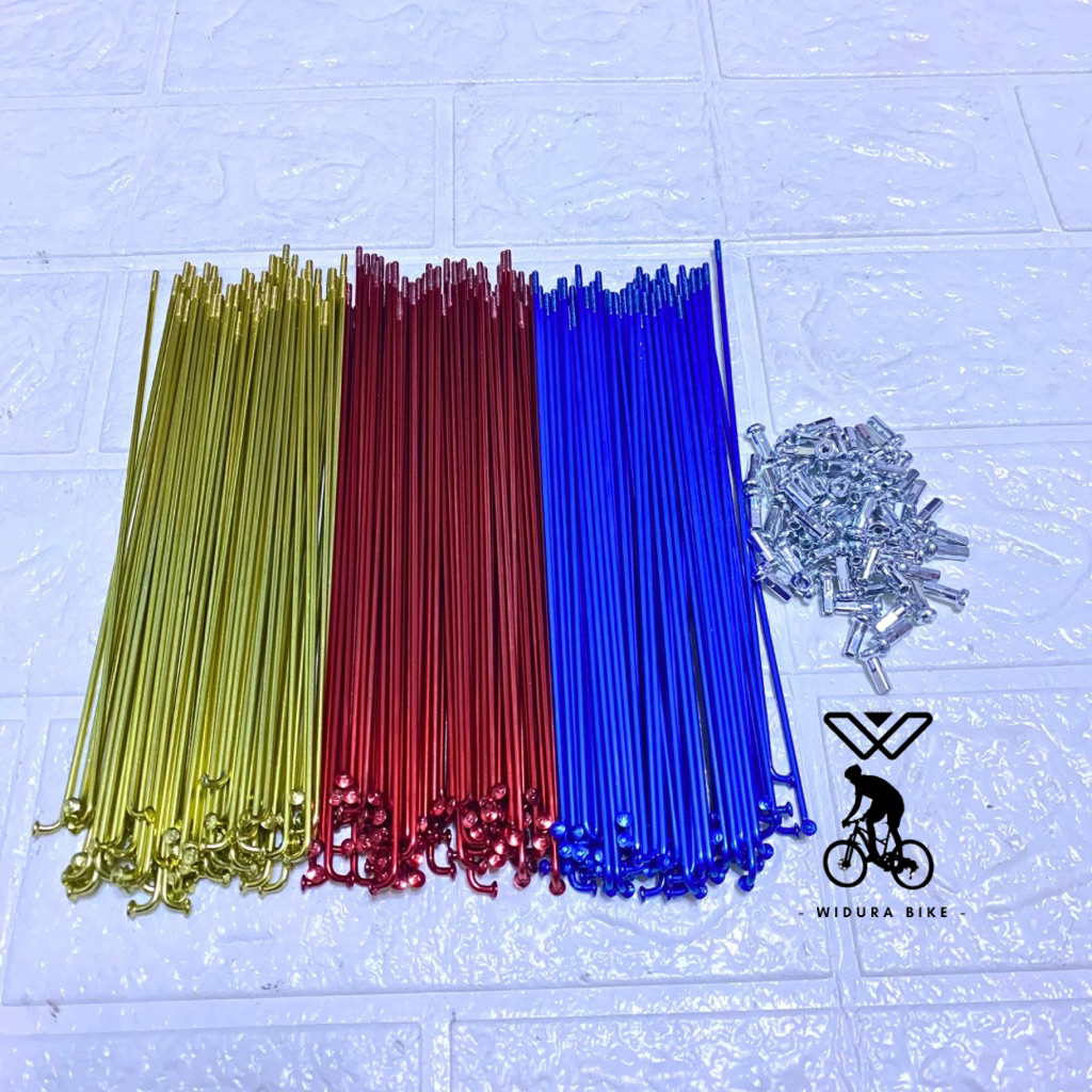 Ruji jari jari spokes sepeda 20 inch warna 14G x 174mm Ruji sepeda BMX Lipat Mini Folding