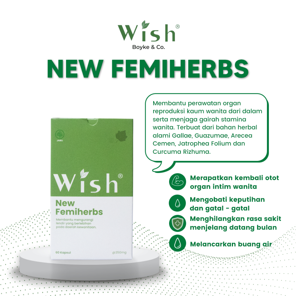 Wish Femiherbs Ori Obat Keputihan Gatal dan Bau BPOM Herbal Kewanitaan