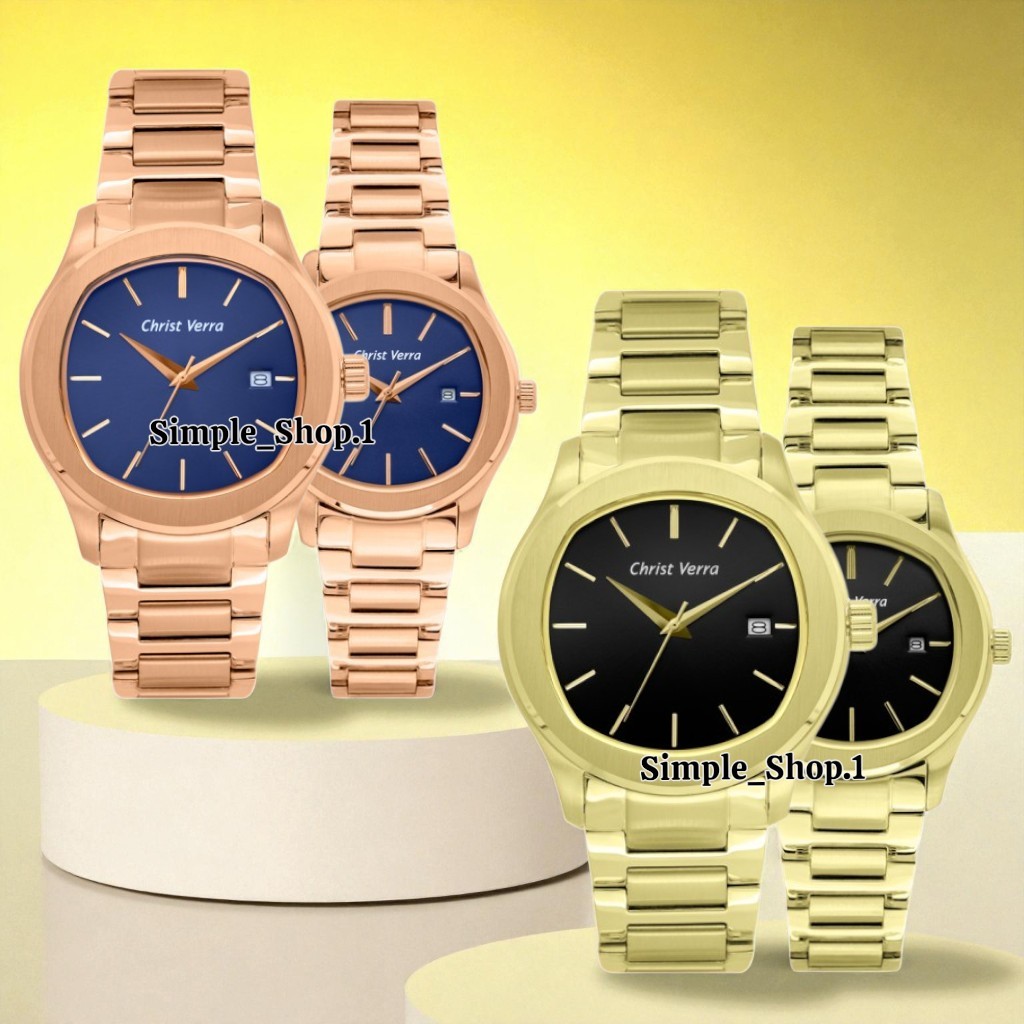 Original 100% BISA SATUAN Jam Tangan Couple CHRIST VERRA CV 919491L CV 919491G Garansi 2 Tahun