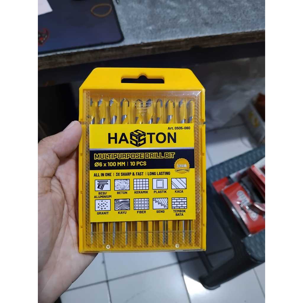 HASSTON Mata Bor Multifungsi  6x100mm  Multi Beton Granit Besi Kaca  [ per 1 biji  ]