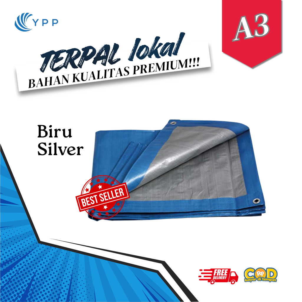 Terpal Plastik A3 uk 2x3, 3x4, 4x5, 4x6 - Tahan Air Terpal Murah