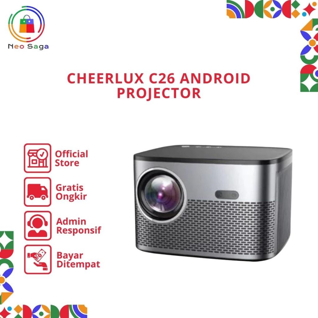 CHEERLUX C26 ANDROID Projector 280 ANSI Auto Focus Digital Proyektor