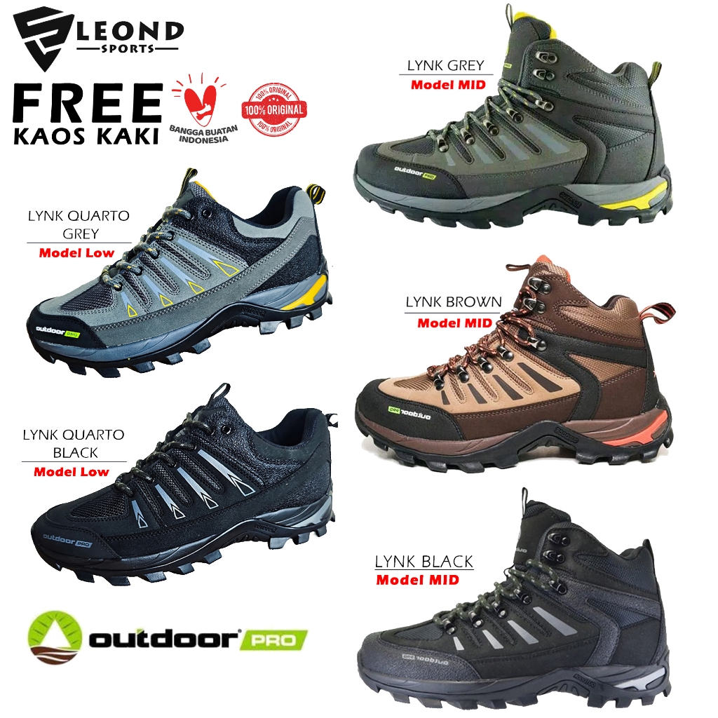 Hiking Outdoor Pro Sepatu Hiking Outdoor Pro LYNK Outdoo Pro LYNK Quarto Model Low Sepatu Gunung Out