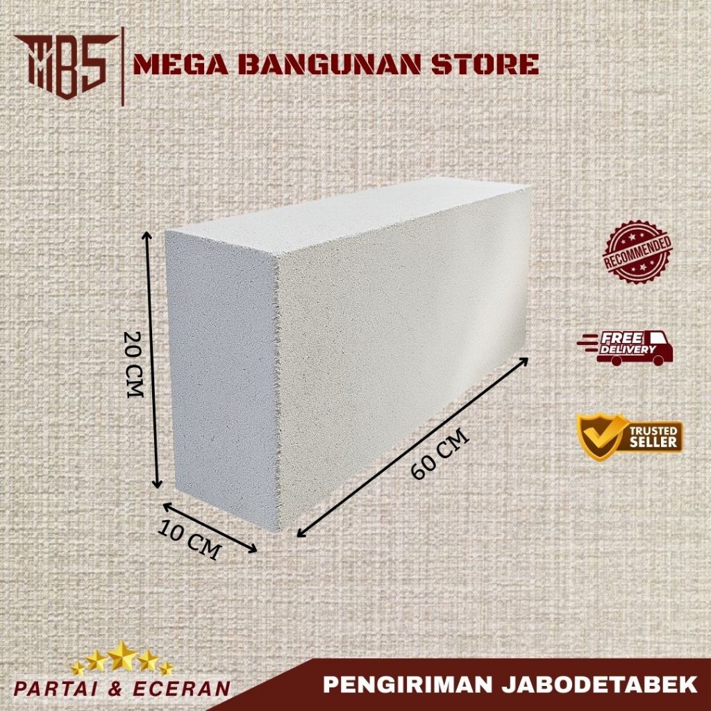 Hebel Bata Ringan 10 Centimeter 1 Kubik