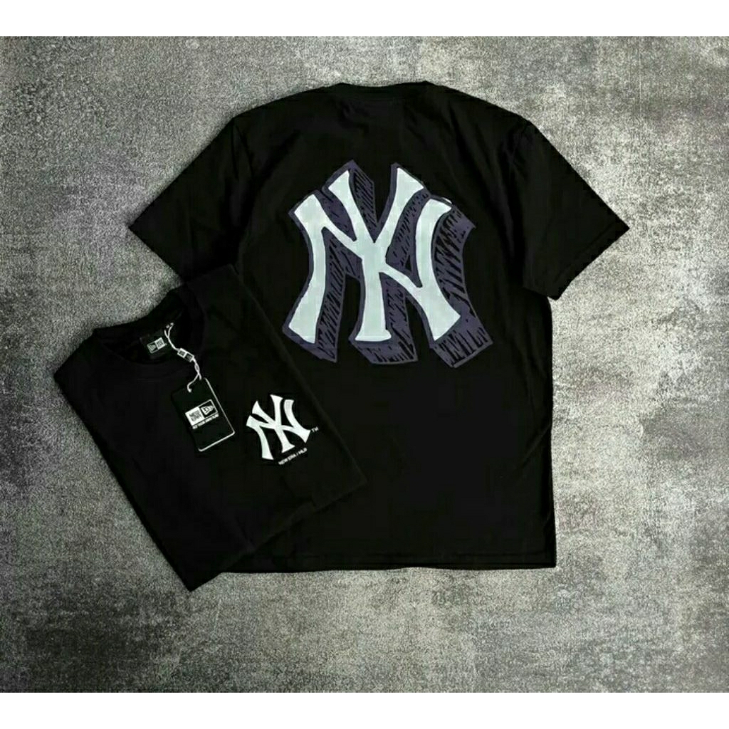 KAOS MLB PREMIUM MIROR COTTON COMBED 20'S KAOS MLB FULLTAG KAOS HITAM KAOS COWOK KAOS CEWEK READYSTO