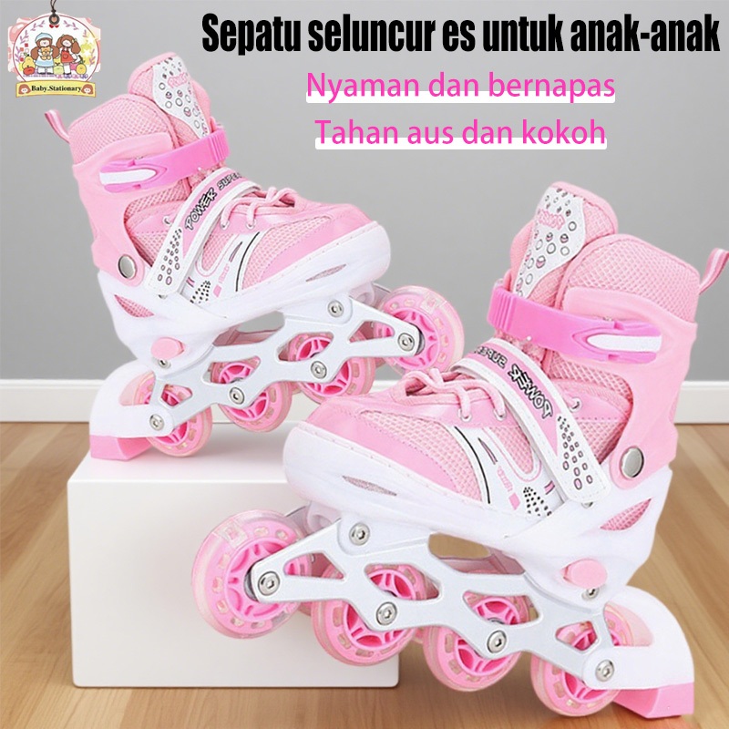 Sepatu Roda Anak Premium + Pelindung - Model Bajaj & Inline Bisa Diakali Ukuran Sepatu Roda Anak