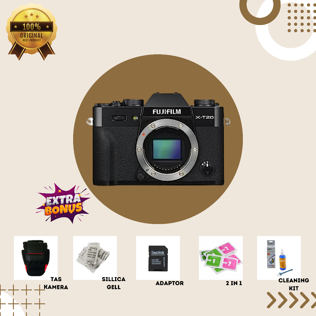 [KAMERA MIRRORLESS] FUJIFILM XT20 BLACK MULUS SECOND BERGARANSI ORIGINAL