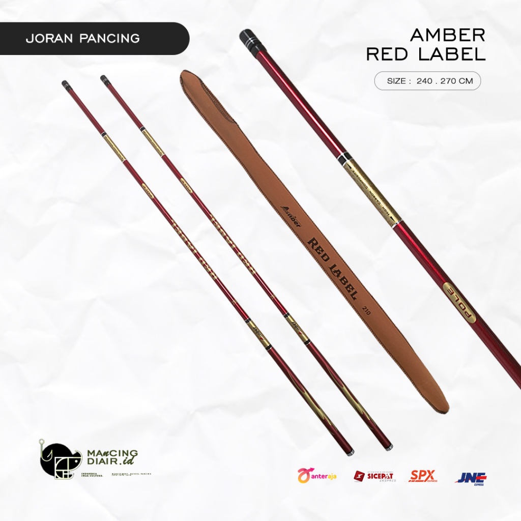 Joran Tegek Carbon Ringan dan Kaku - Amber Label || 2.1M