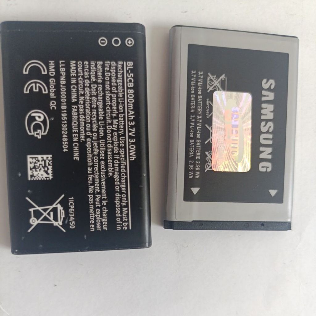 Baterai Original GT E1272 Samsung Lipat 100% & Baterai Nokia BL-5CB untuk Nokia 105/210/1280/110/106