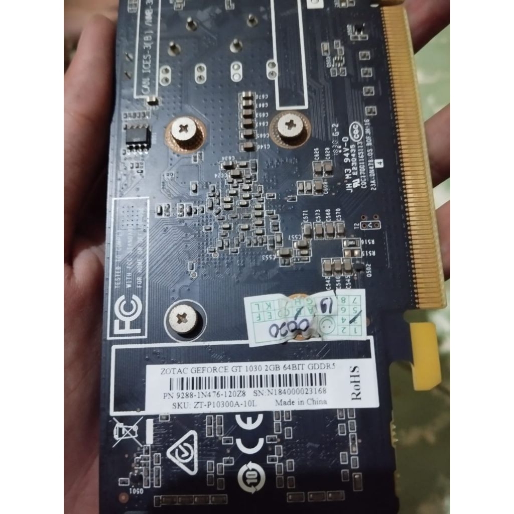 Vga gt 1030 2gb merek ZOTAC segel
