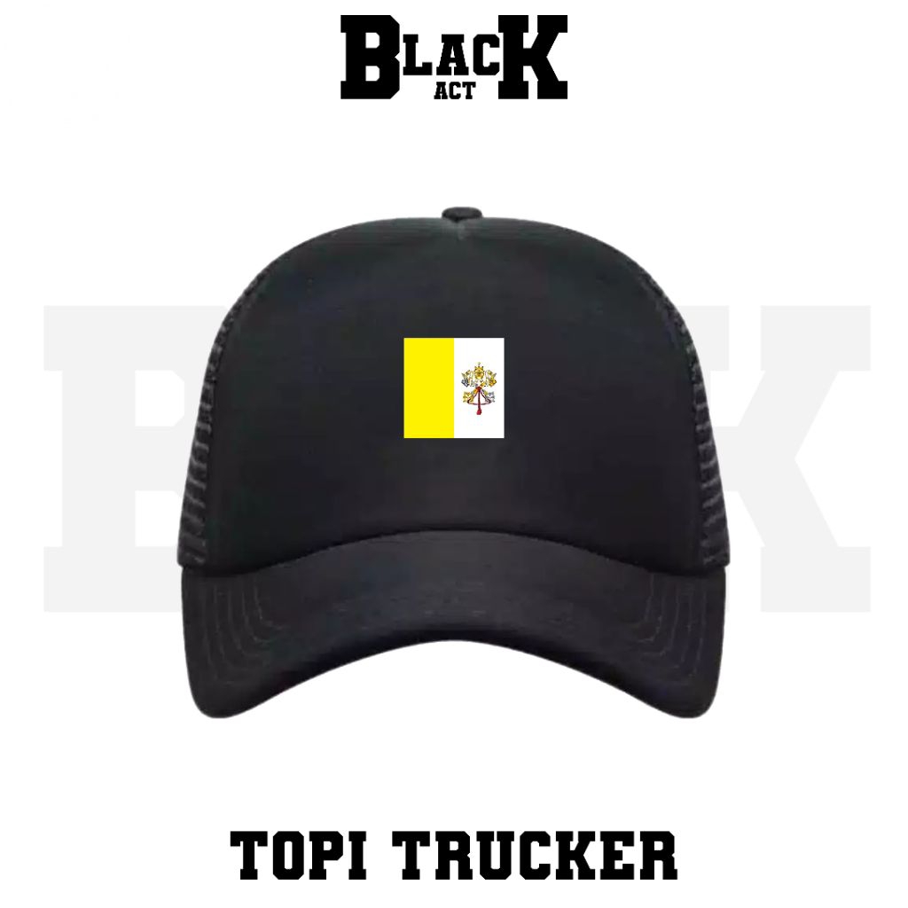 TOPI TRUCKER BENDERA VATIKAN