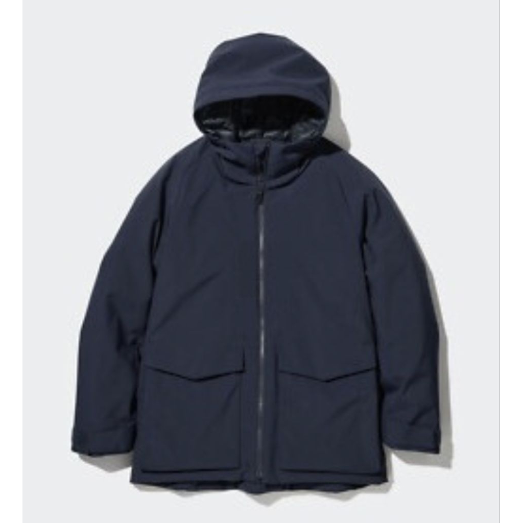 Hybrid Down Parka Jacket Uniqlo (Navy) waterproof