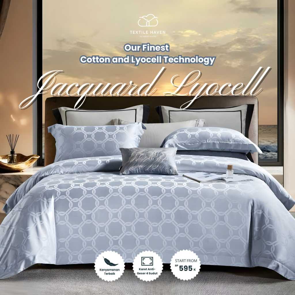 Sprei dan BedCover Jacquard Sutra Serat Bamboo Original 80s | Sprei KingKoil Sutra Emboss tinggi 40