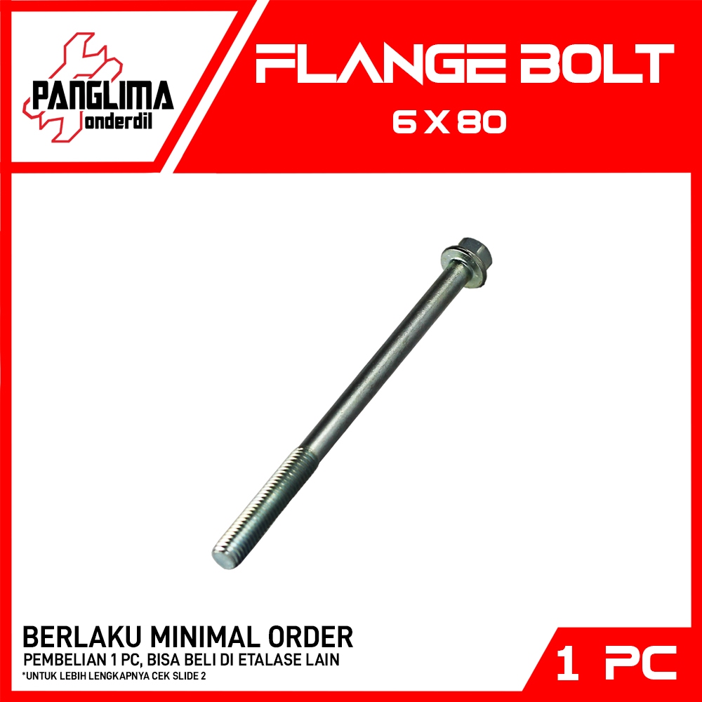Bolt Flange 6x80-6 x 80 Kunci-K 8