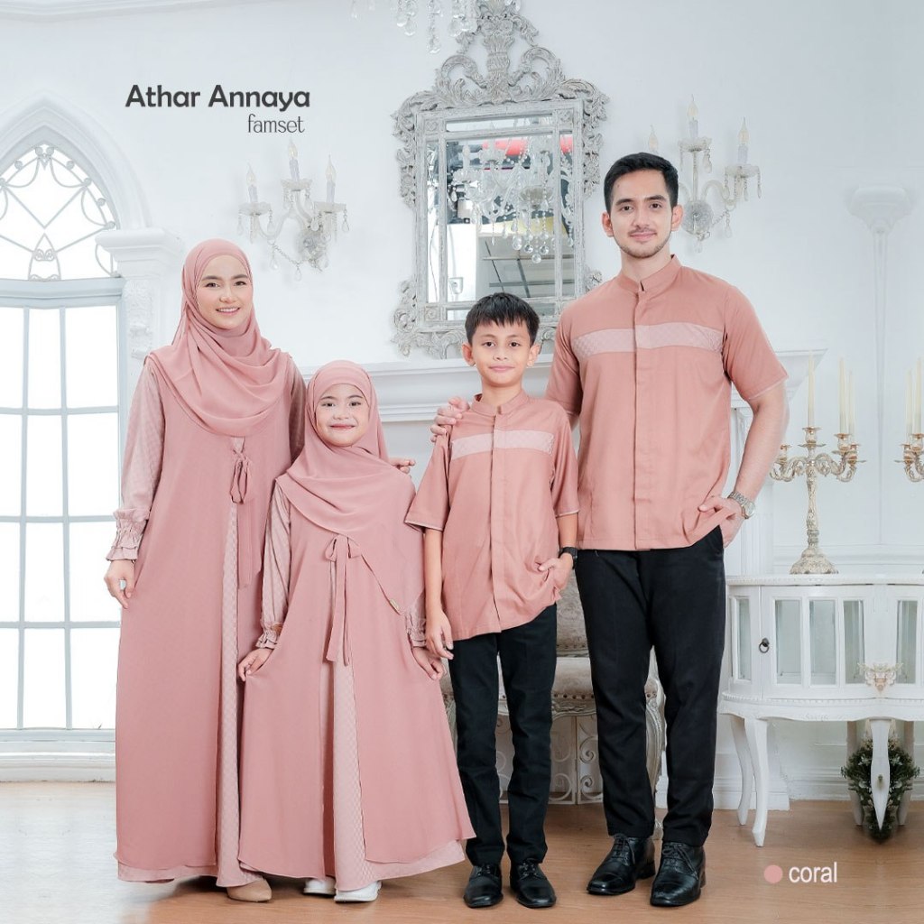 RISKIRICH Athar Annaya Coral Sarimbit Couple Keluarga 2026