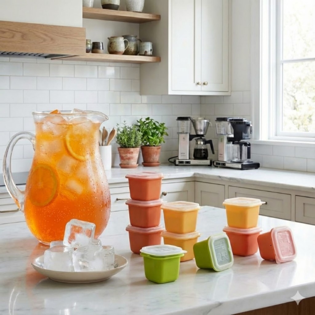 [DINO] Cetakan Es Batu Kotak Mini - Ice Cube Box Satuan dengan Tutup, Food Grade, Cocok untuk Membua