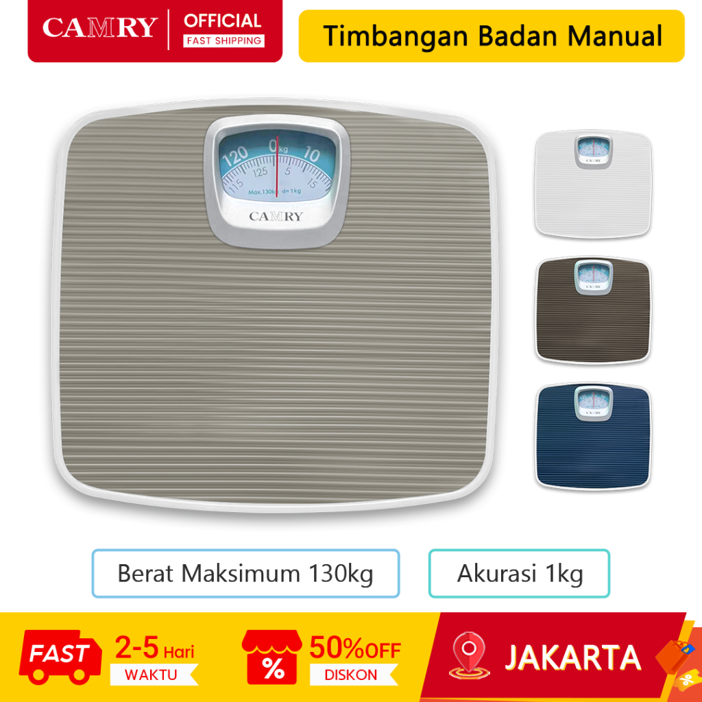 Camry Timbangan Badan Manual BR2020-07A Berat Maksimum 130kg Akurasi 1kg Body Weight Scale Timbangan