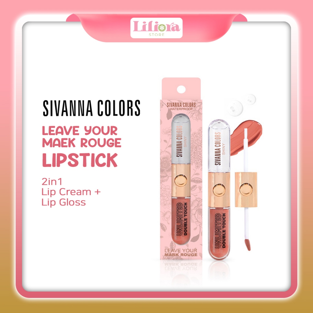 SIVANNA COLORS  2n1 Lipstik LEAVE YOUR MARK ROUGE 2 step  matte glossy