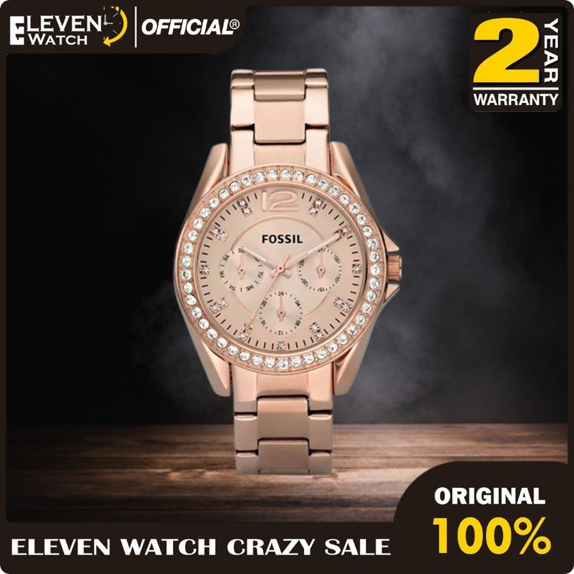[Promo] Jam Tangan Wanita FS ES2811 / ES 2811 Riley Multifunction Stainless Steel Strap Garansi 2 Ta