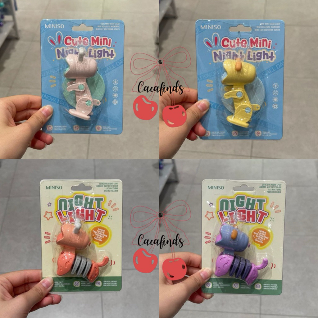 MINISO‼️Cute Mini Night Lamp / LED Lampu Tidur Miniso Collection (Purple / Yellow / Orange / Pink)