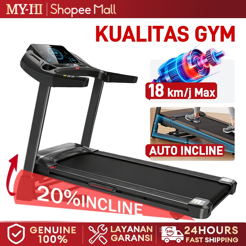 MY-HI Treadmill Portable  C2  Kemiringan otomatis incline Dasbor digital Treadmill electric low watt