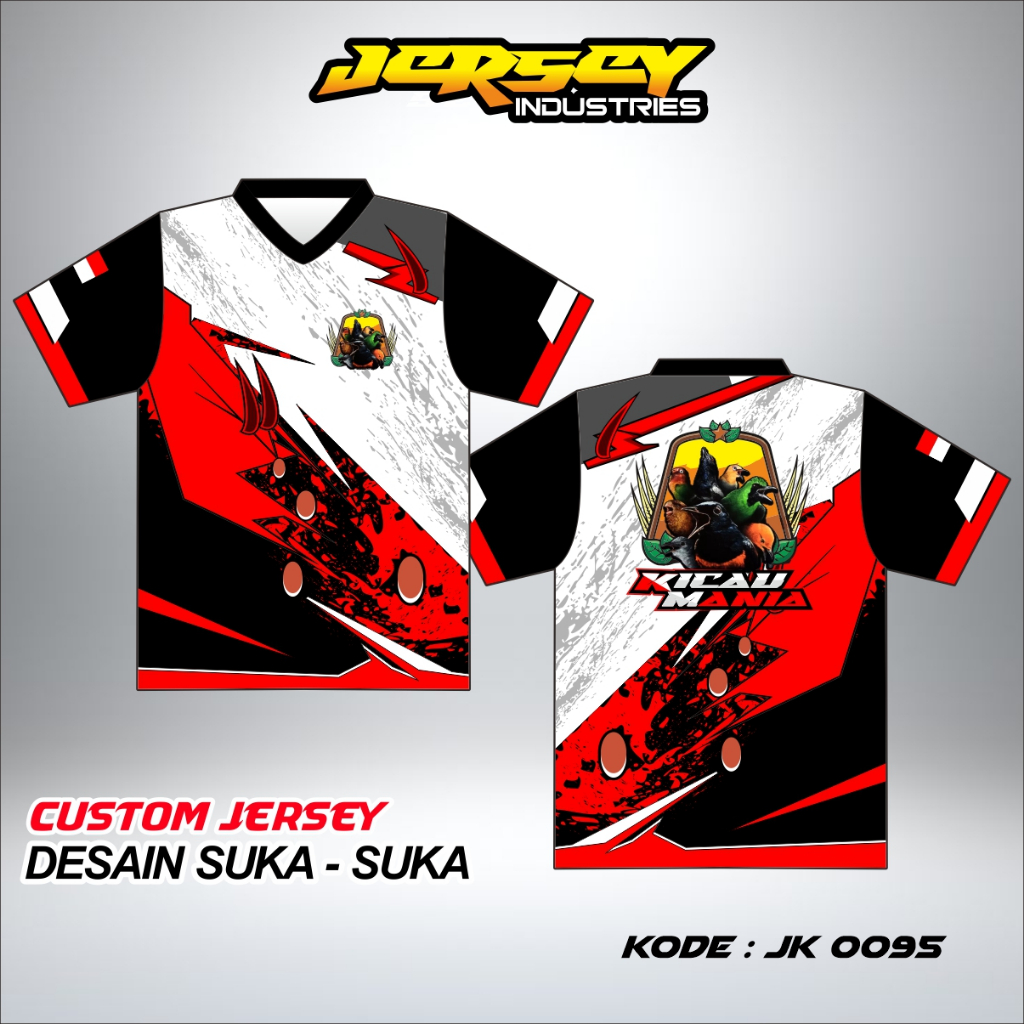 [COD] Custom Jersey Burung Kicau Desain Simple, Bisa Request Desain Sesukanya, Bisa Tambah Logo Team