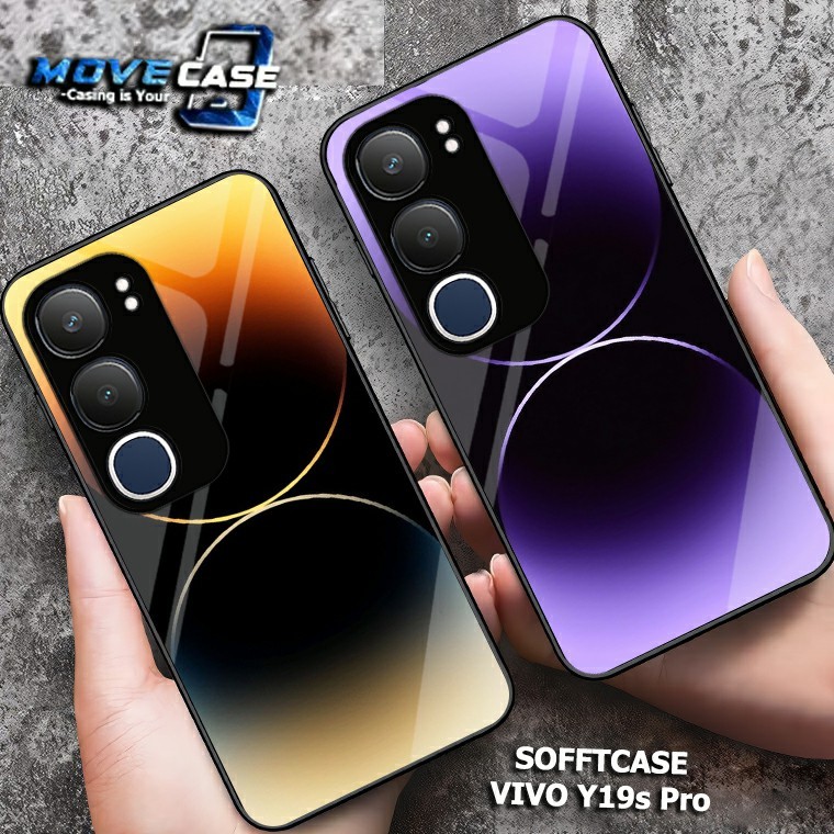 MV604 Softcase Glass Kaca Kilau VIVO Y19s PRO - Case Hp VIVO Y19s PRO - Silikon VIVO Y19s PRO COD