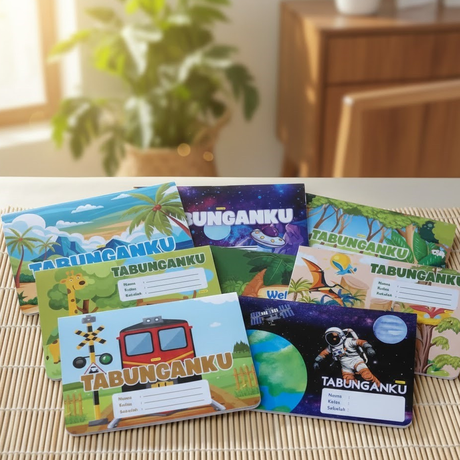 Buku Tabungan Anak Sekolah - Buku Tabungan Karakter Custom