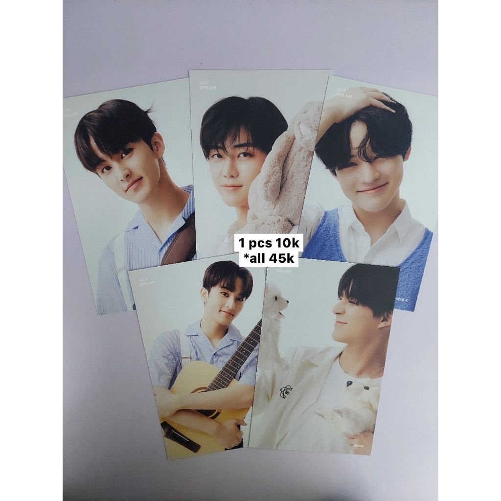[BOLEH NEGO-Mohon Baca Desk]Postcard sg22 sg21 mini brochure nct dream school mark chenle jaemin jen