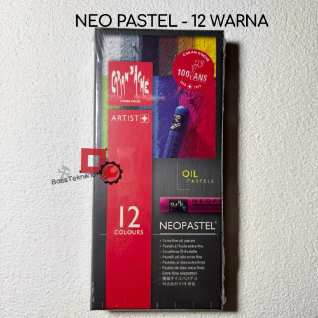 Crayon Carandache Neo Pastel 12 Colours | Carandache Neopastel 12 Warna