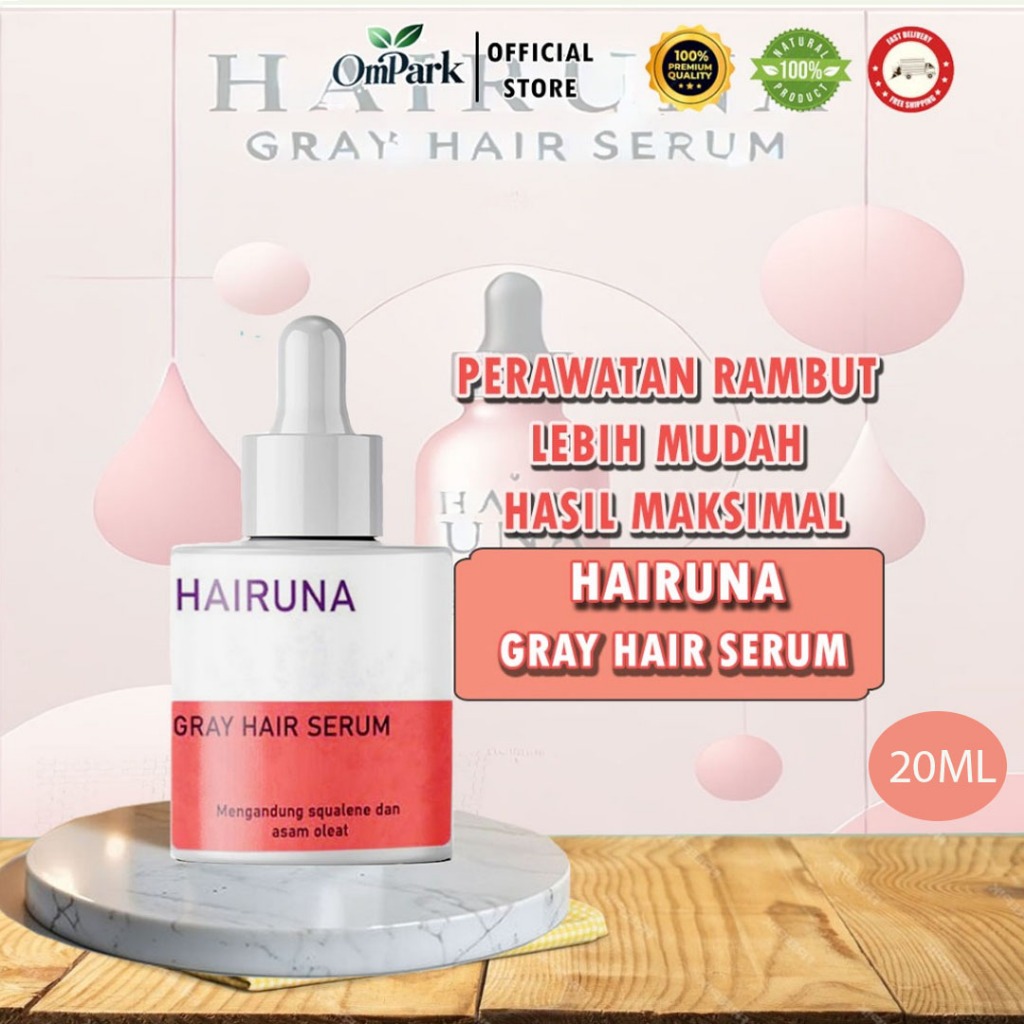 Penghitam Rambut Hair Serum Penghilang Uban Sampo Uban Permanen Halal Penghilang Uban Hairuna