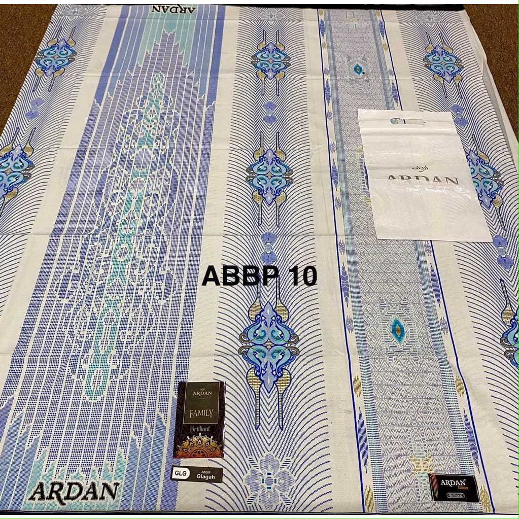 Sarung Ardan Family Briliant ( Putih ) | Motif Terbaru | Gold Silver |
