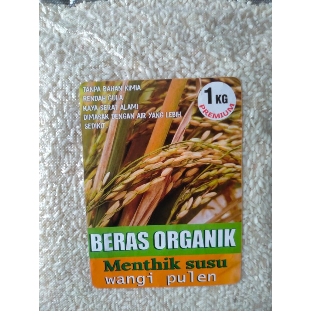 beras organik di medan jenis menthik susu wangi dan pulen 1kg 2kg 5kg