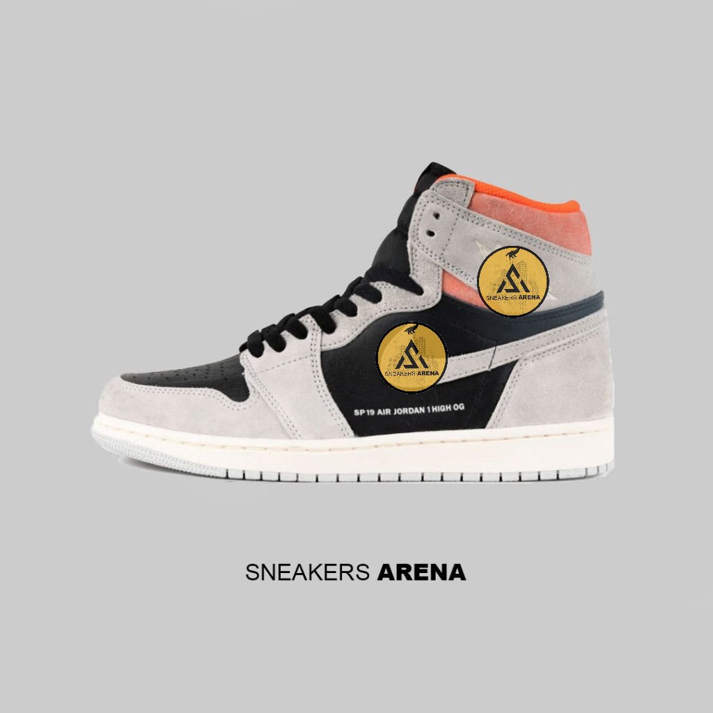 Sneakers NK Air Jordan 1 Retro High OG Neutral Grey Hyper Crimson