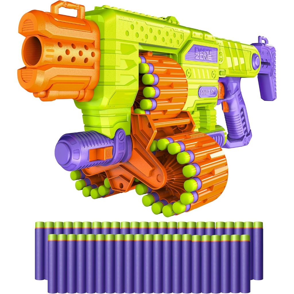 DART ZONE Savage Spin Semi-Auto Foam Dart Blaste