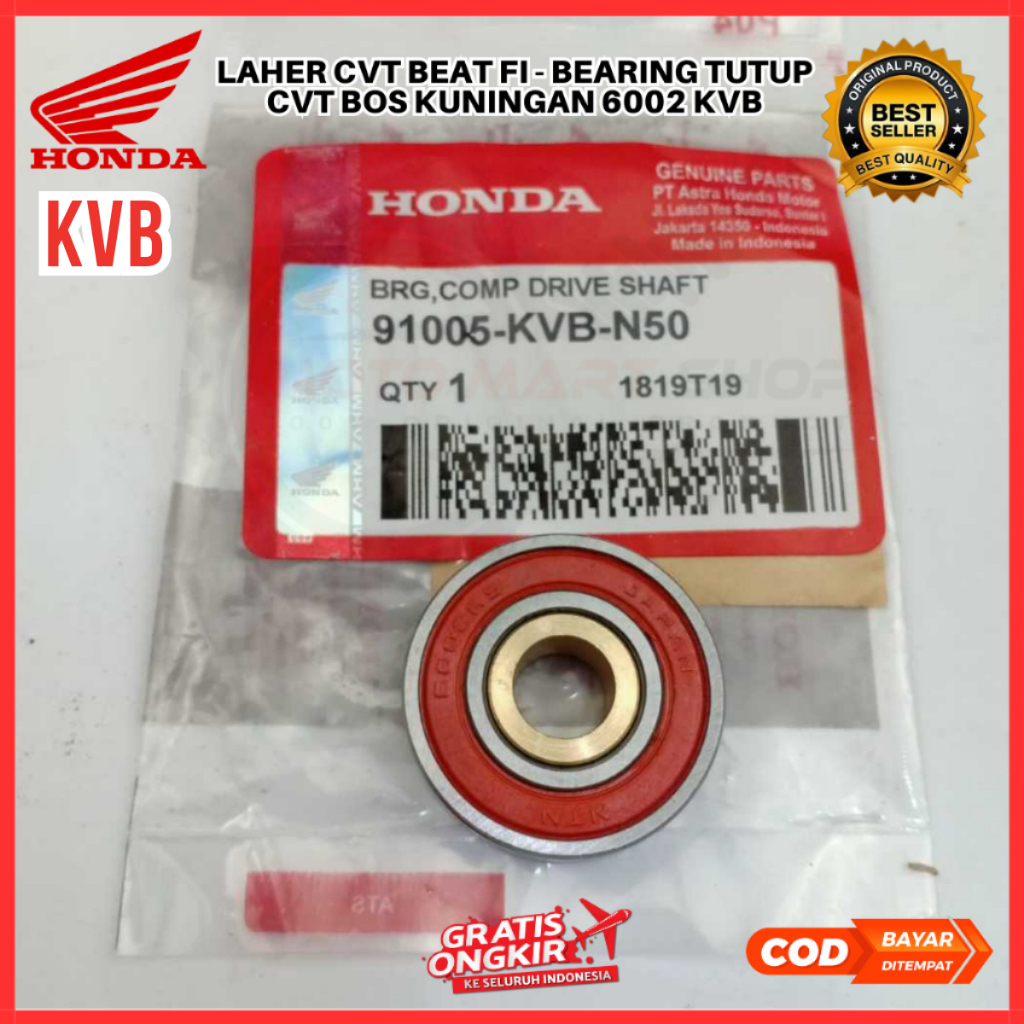 laher cvt beat fi - Bearing Tutup Cvt Bos Kuningan 6002 KVB