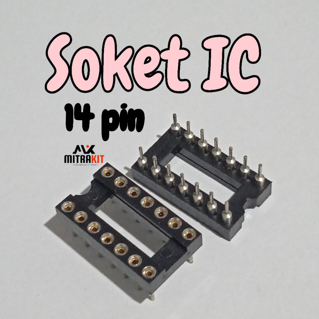 Soket IC 14 Pin soket IC 14 kaki bulat