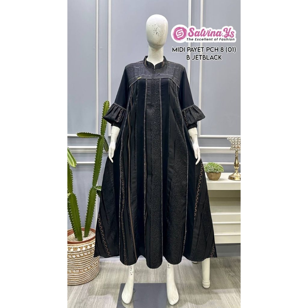 SALVINA YS.MIDI PAYET JETBLAK/BUSUI LD 118 LD 130