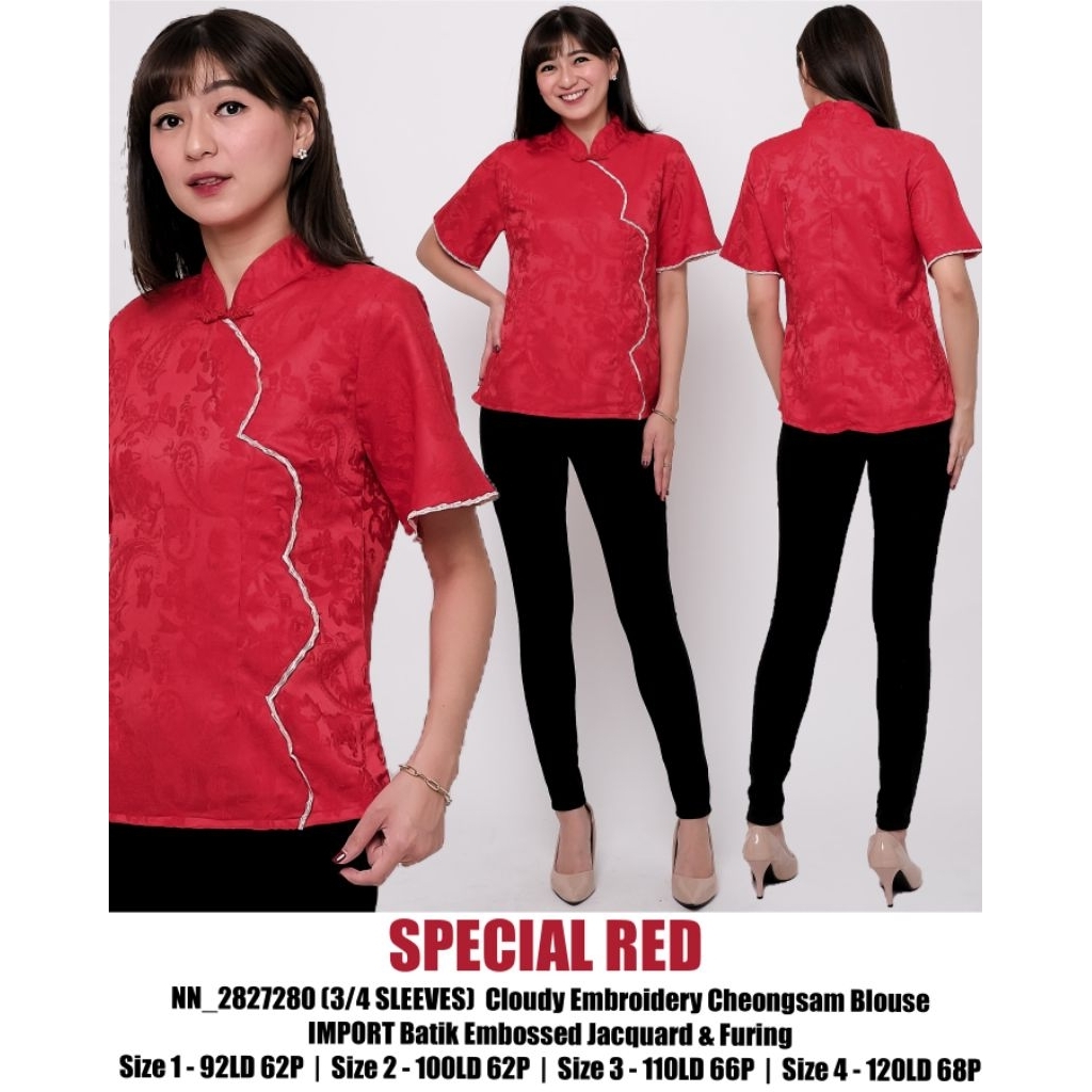 CHEONGSAM/BLOUSE/XINCIA/JACQUAR/EMBOSSET/BATIK