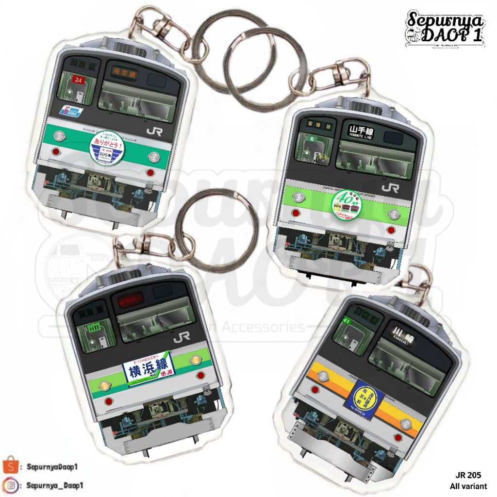 Gantungan kunci KRL JR205 All Livery